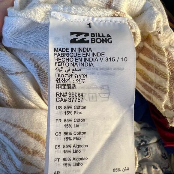 Billabong x Sincerely Jules Twist Flirt Palm Print Tie Front Wide Leg Jumpsuit - Picture 12 of 12